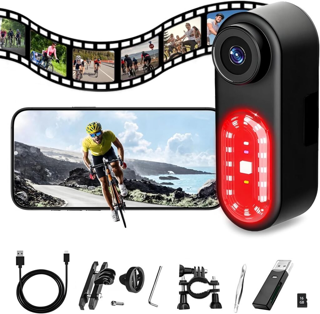 Cámara trasera para bicicleta con luz trasera inteligente y APP 📸🚲🔦