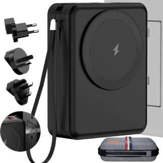 Cargador Portátil 10000mAh con MagSafe y Enchufe Mundial 🔋🌍