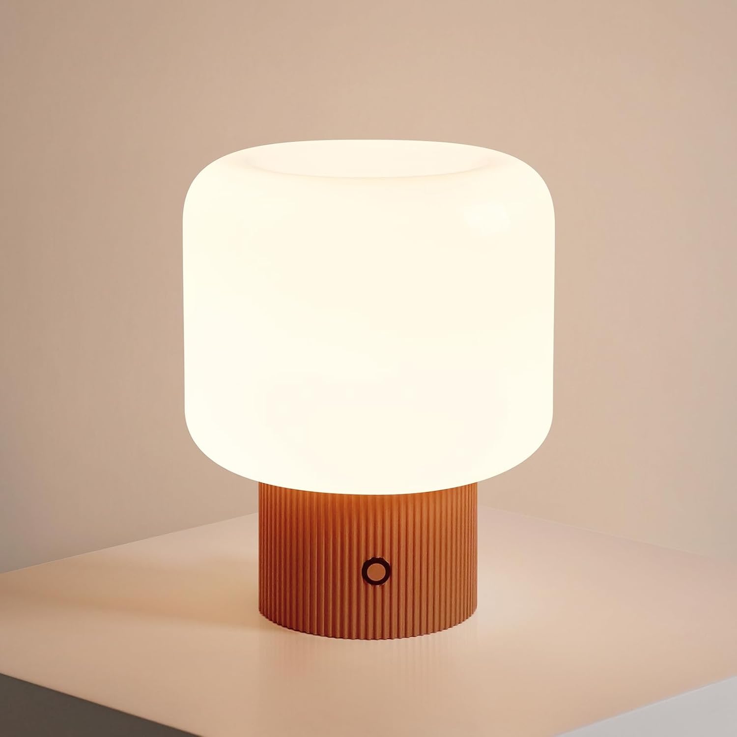 Lámpara Recargable de Mesa Tipo Hongo con Pantalla de Vidrio y 3 Tonos de Luz 🌈🍄 - Imagen 2