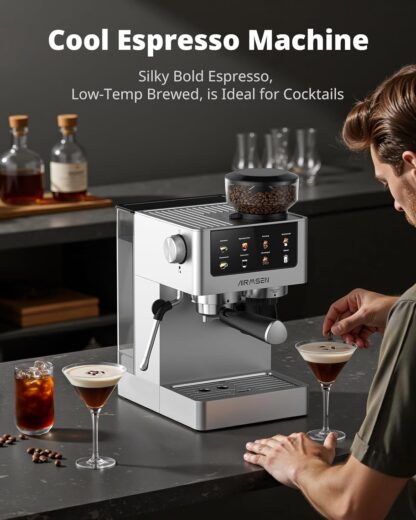 Máquina de Café Espresso con Molino, Vaporizador de Leche y Pantalla Táctil ☕✨ - Imagen 9