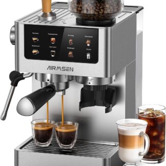 Máquina de Café Espresso con Molino, Vaporizador de Leche y Pantalla Táctil ☕✨