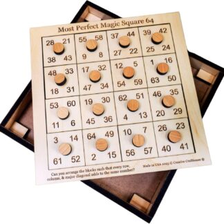 Rompecabezas Cuadrado Mágico 64 de Madera para Adultos 🧠🪵