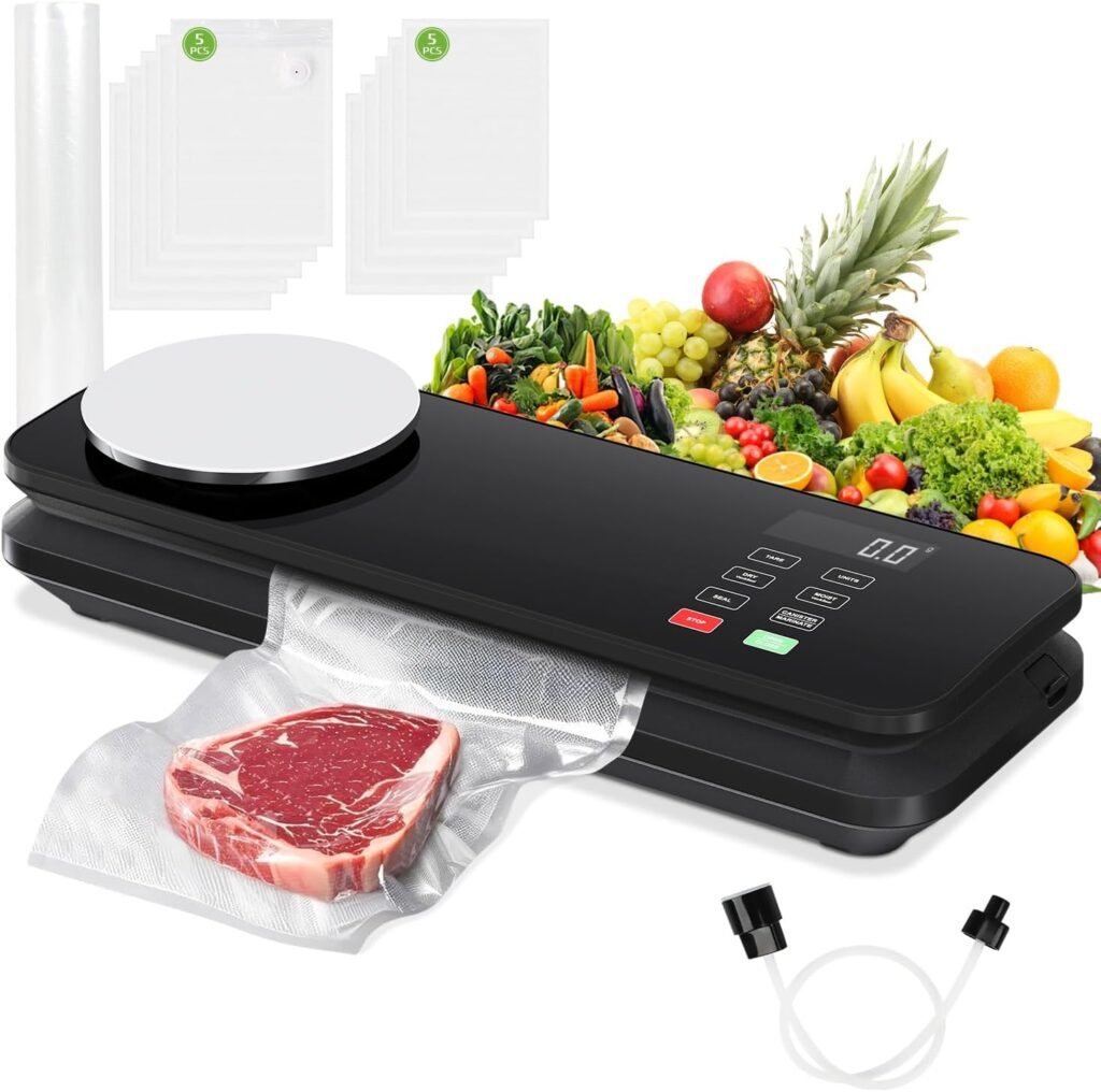 Sellador al Vacío de Alimentos 85KPA con Cortador y Balanza 🥩🧀