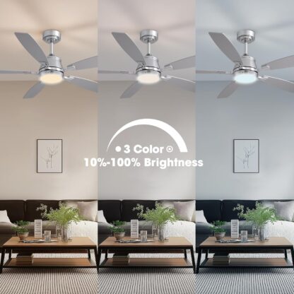 Ventilador de Techo 132 cm con Luz LED, Motor Reversible y Control Inteligente 📱🌬️ - Imagen 2