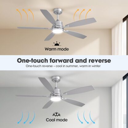 Ventilador de Techo 132 cm con Luz LED, Motor Reversible y Control Inteligente 📱🌬️ - Imagen 5