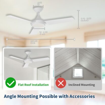 Ventilador de Techo 132 cm con Luz LED, Motor Reversible Silencioso y Control Remoto 🌀💡 - Imagen 7