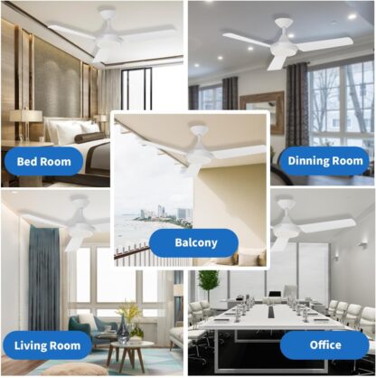 Ventilador de Techo 132 cm con Luz LED, Motor Reversible Silencioso y Control Remoto 🌀💡 - Imagen 8