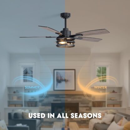 Ventilador de Techo 132 cm con Luz LED y Control Remoto para Interior y Exterior 🌀💡 - Imagen 2