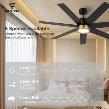 Ventilador de Techo 152 cm con Luz LED y Control Remoto para Interior o Exterior 🌀💡 - Imagen 2