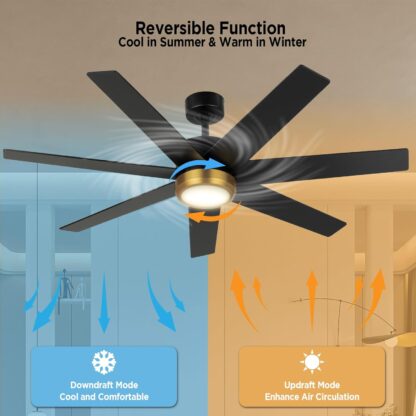 Ventilador de Techo 152 cm con Luz LED y Control Remoto para Interior o Exterior 🌀💡 - Imagen 4
