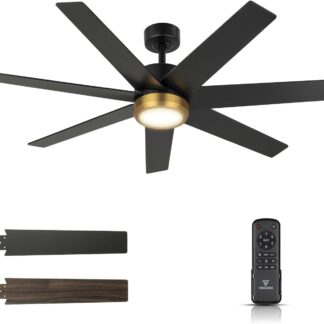 Ventilador de Techo 152 cm con Luz LED y Control Remoto para Interior o Exterior 🌀💡