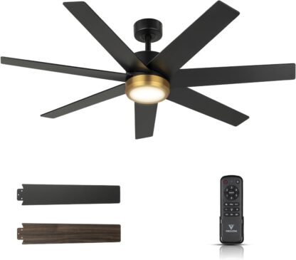 Ventilador de Techo 152 cm con Luz LED y Control Remoto para Interior o Exterior 🌀💡