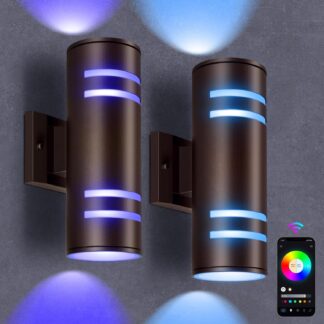 Aplique de Pared Exterior RGB Inteligente con Control Remoto y App 🎉💡