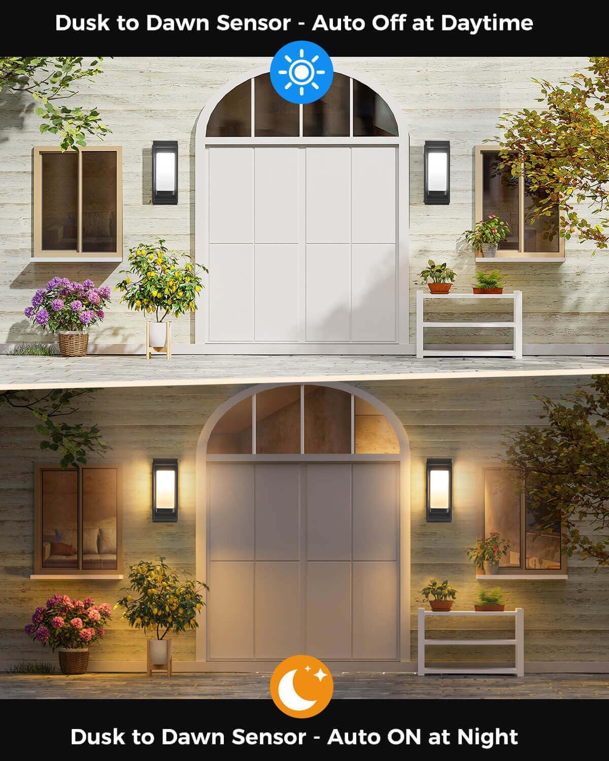 Apliques de Pared Inteligentes RGB para Exteriores 2 Pack con Sensor Crepuscular 🌈📱✨ - Imagen 4