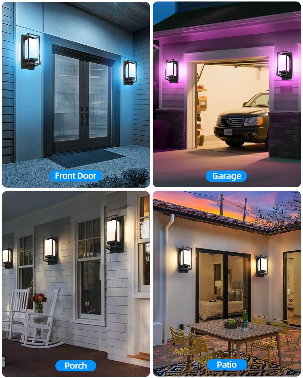 Apliques de Pared Inteligentes RGB para Exteriores 2 Pack con Sensor Crepuscular 🌈📱✨ - Imagen 6