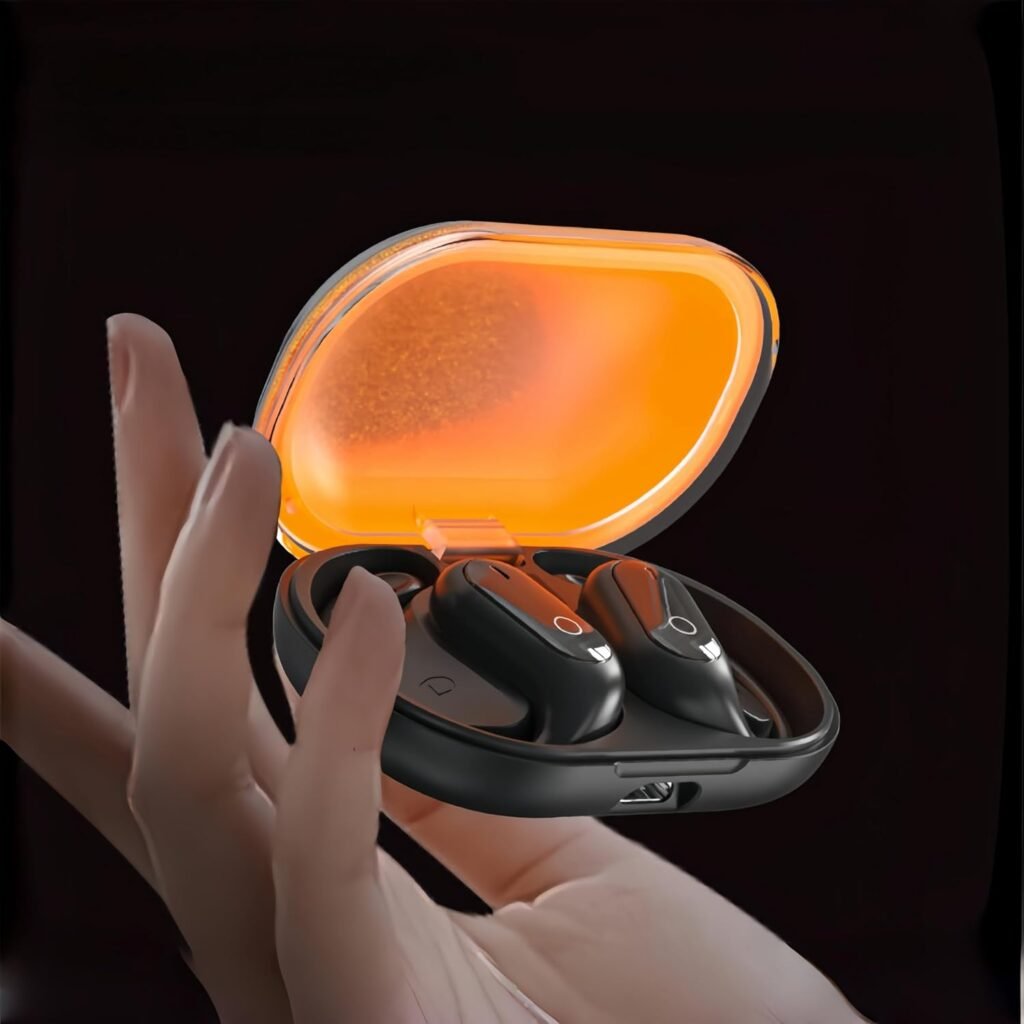 Audífonos inalámbricos Bluetooth 5.4 con estuche luminoso y ajuste de silicona 🧡🎧