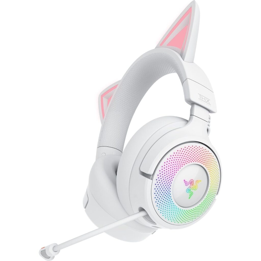 Audífonos inalámbricos con orejas de gato y luces RGB 🐱🎧