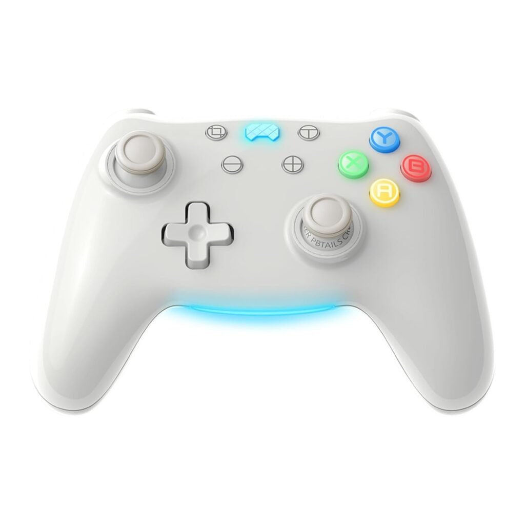 Control inalámbrico multiplataforma con joystick TMR y luces RGB 🎮✨