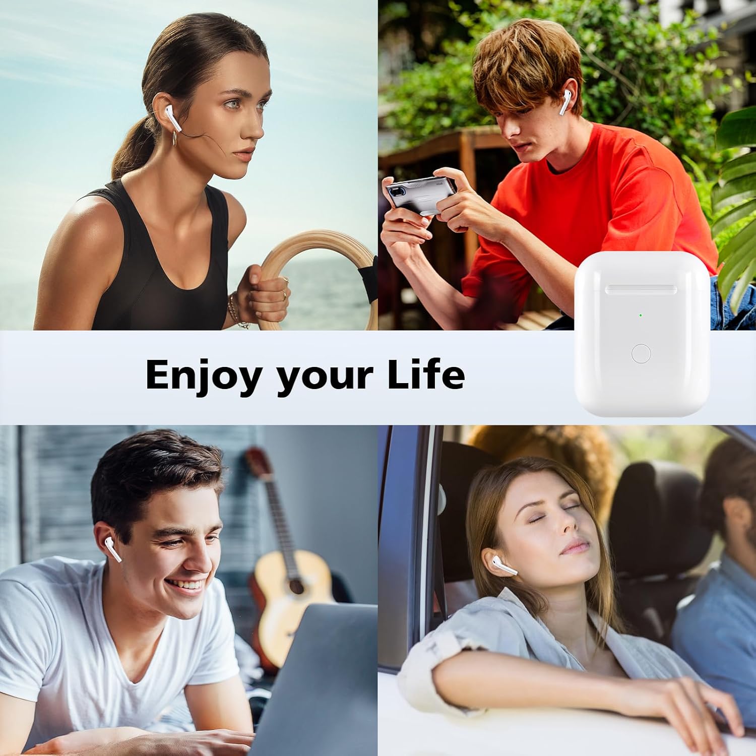 Estuche Cargador Inalámbrico para AirPods 1 y 2 con Botón de Sincronización 🔋🎧 - Imagen 7