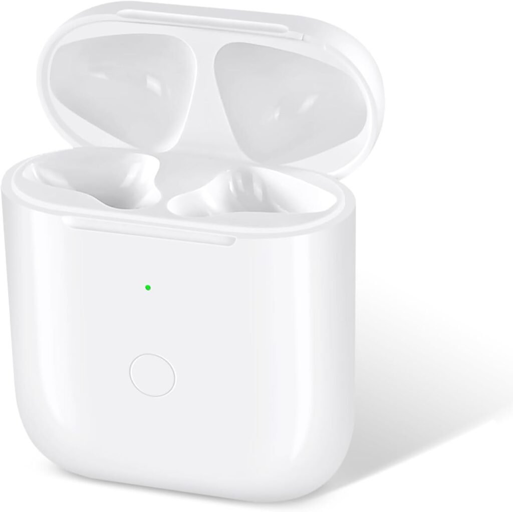 Estuche Cargador Inalámbrico para AirPods 1 y 2 con Botón de Sincronización 🔋🎧