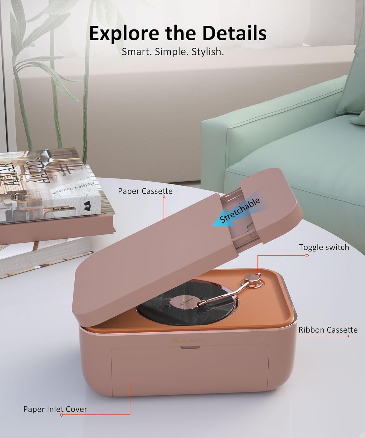 Impresora fotográfica 10x15 cm CP6000 con altavoz Bluetooth y función de video AR 🎶📸 - Imagen 3