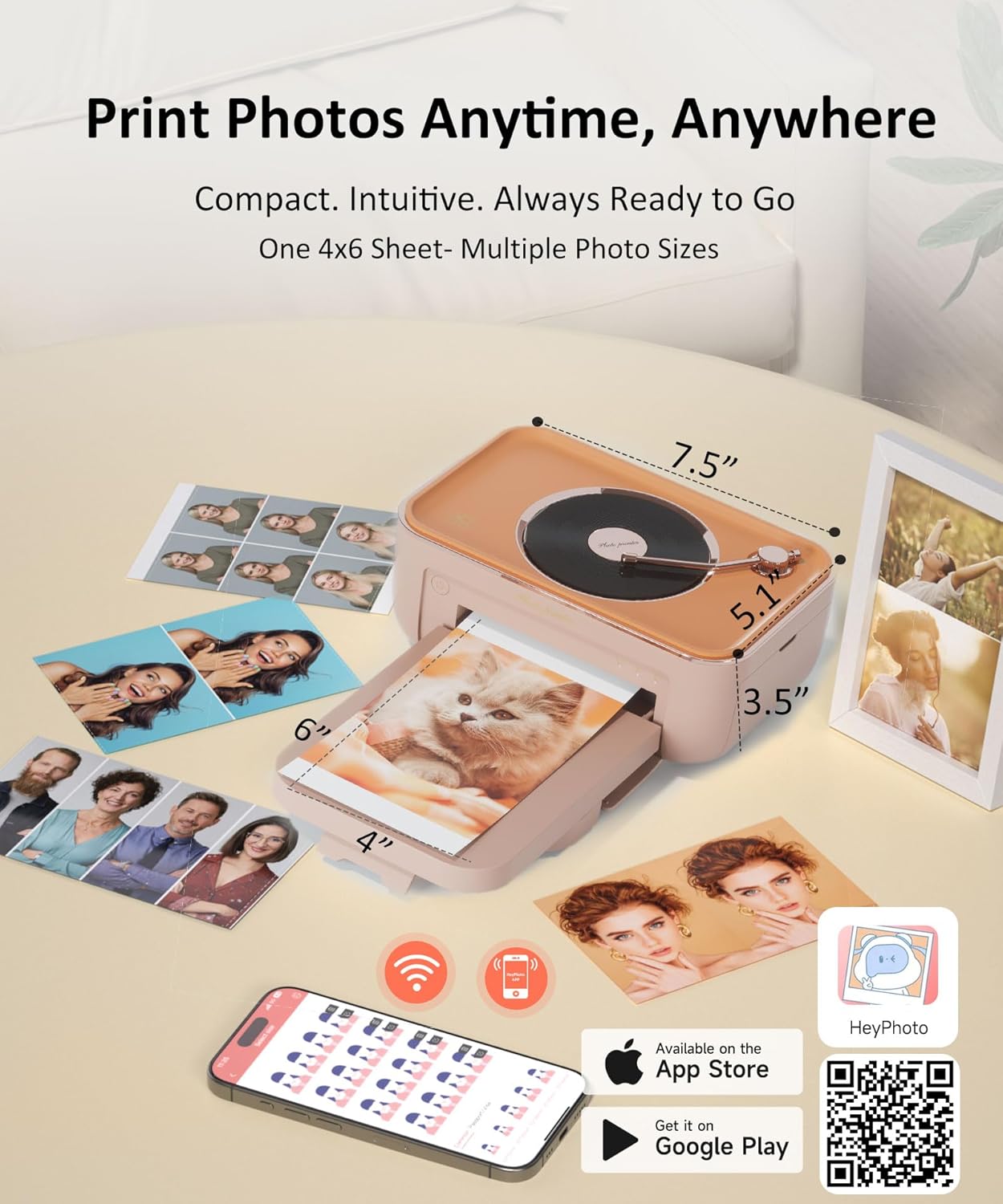 Impresora fotográfica 10x15 cm CP6000 con altavoz Bluetooth y función de video AR 🎶📸 - Imagen 4