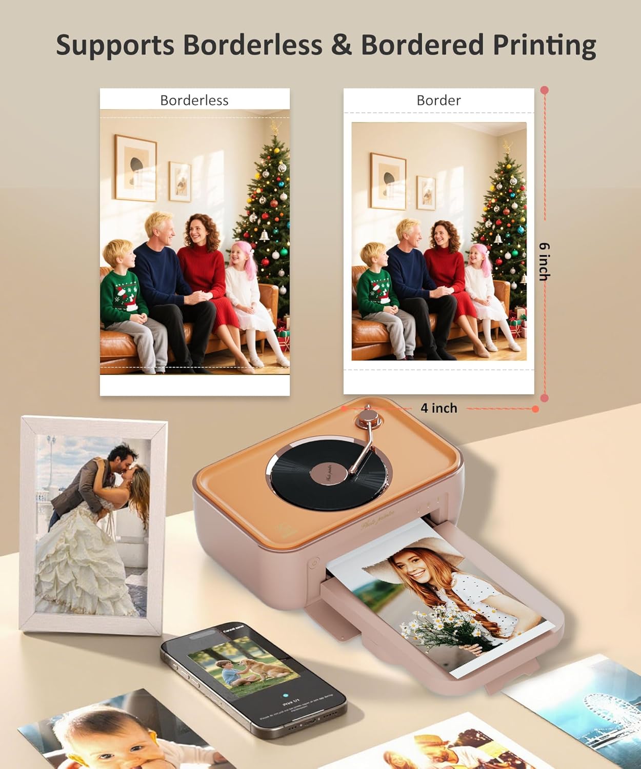 Impresora fotográfica 10x15 cm CP6000 con altavoz Bluetooth y función de video AR 🎶📸 - Imagen 5