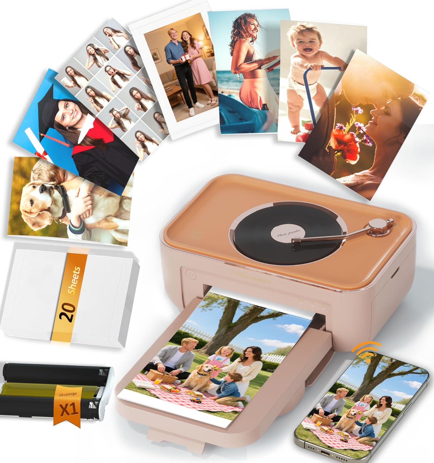 Impresora fotográfica 10x15 cm CP6000 con altavoz Bluetooth y función de video AR 🎶📸