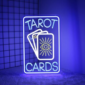 Letrero de neón LED con cartas de tarot para decoración de pared USB 25x25 cm ✨🔮