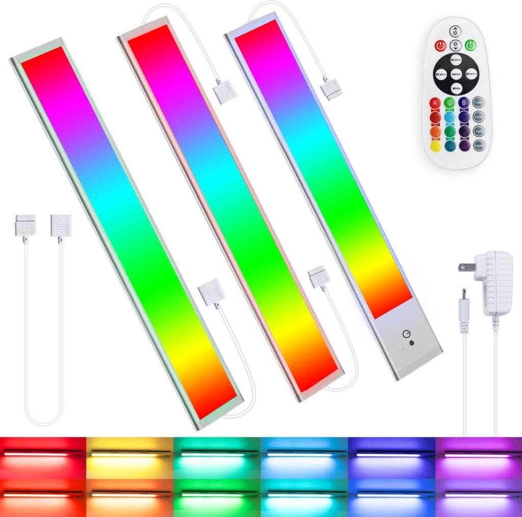 Luces LED para gabinete con control remoto RGB (3 unidades) 🌈✨