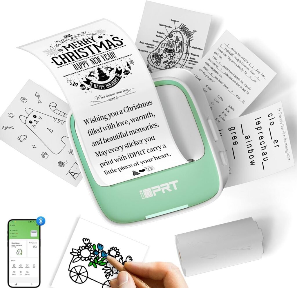 Mini impresora térmica portátil para stickers y notas 📸🧾