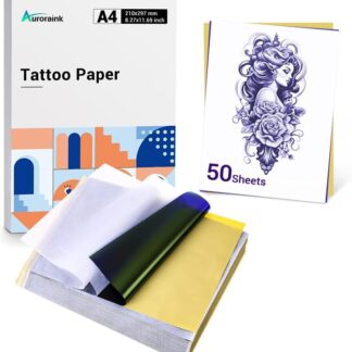 Papel de transferencia para tatuajes 50 hojas A4 profesional de 4 capas ✨🖨️