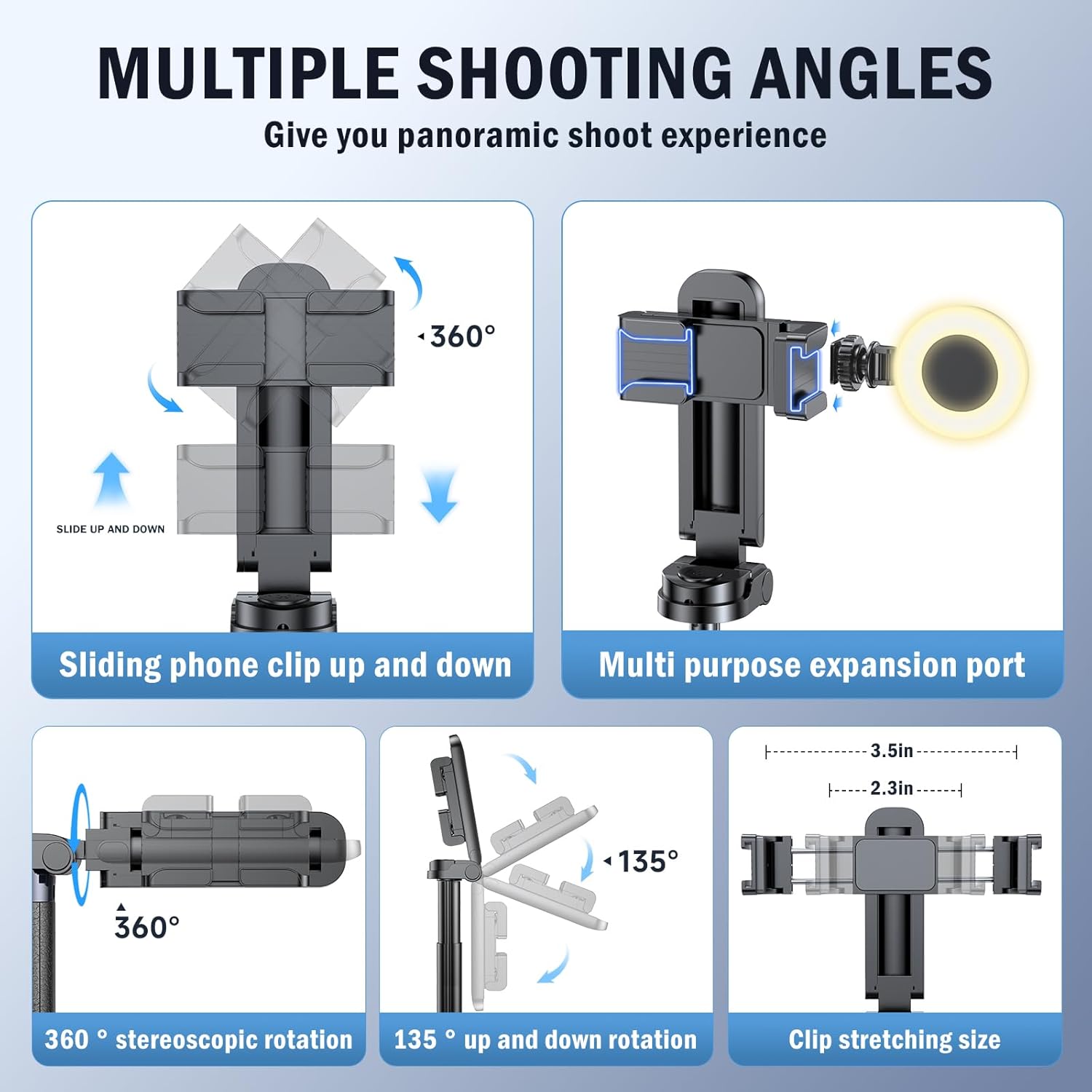 Trípode de Viaje Mini con Control Bluetooth y Cabezal Giratorio 📸✨ - Imagen 5