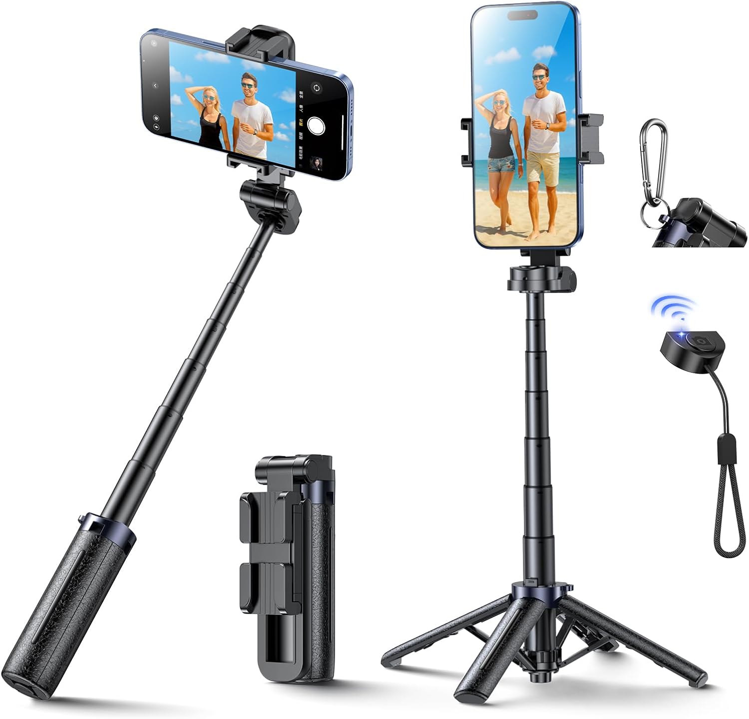 Trípode de Viaje Mini con Control Bluetooth y Cabezal Giratorio 📸✨