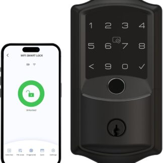 Cerradura inteligente WiFi con teclado numérico y control remoto 🔒📱