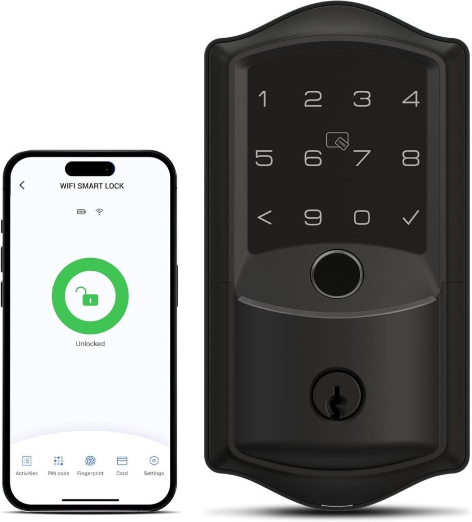 Cerradura inteligente WiFi con teclado numérico y control remoto 🔒📱