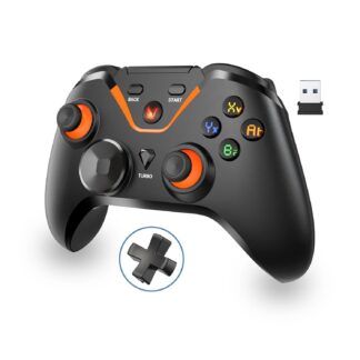 Control Inalámbrico para Juegos con Vibración, Turbo y Conectividad 3 en 1 🎮🔥