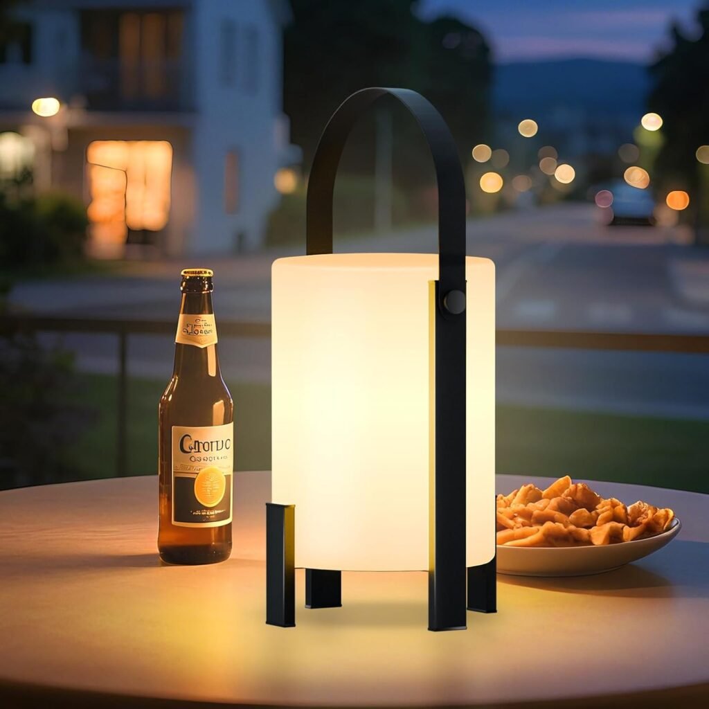 Lámpara Recargable LED para Exteriores e Interiores con Luz Cálida y Efecto Vela 🕯️🌿