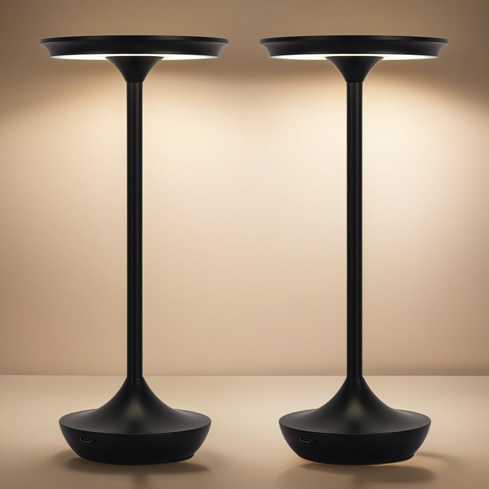 Lámparas Recargables de Mesa sin Cable (2 Piezas) 💡🖐️