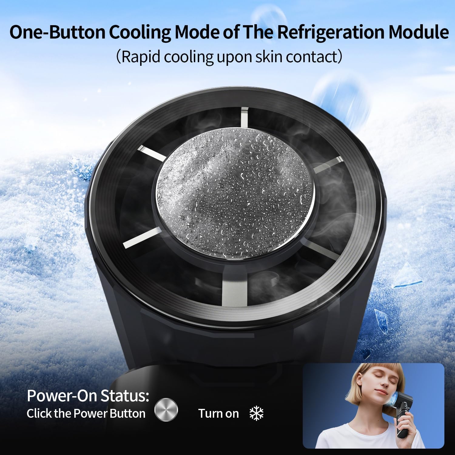 Ventilador portátil recargable 4-en-1 con enfriamiento por hielo, pantalla LED y cable tipo C 🎐❄️🔋 - Imagen 3