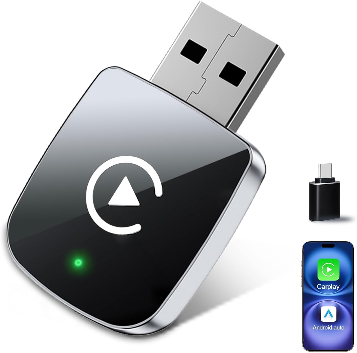 Adaptador inalámbrico 2 en 1 para CarPlay y Android Auto 🚗📱