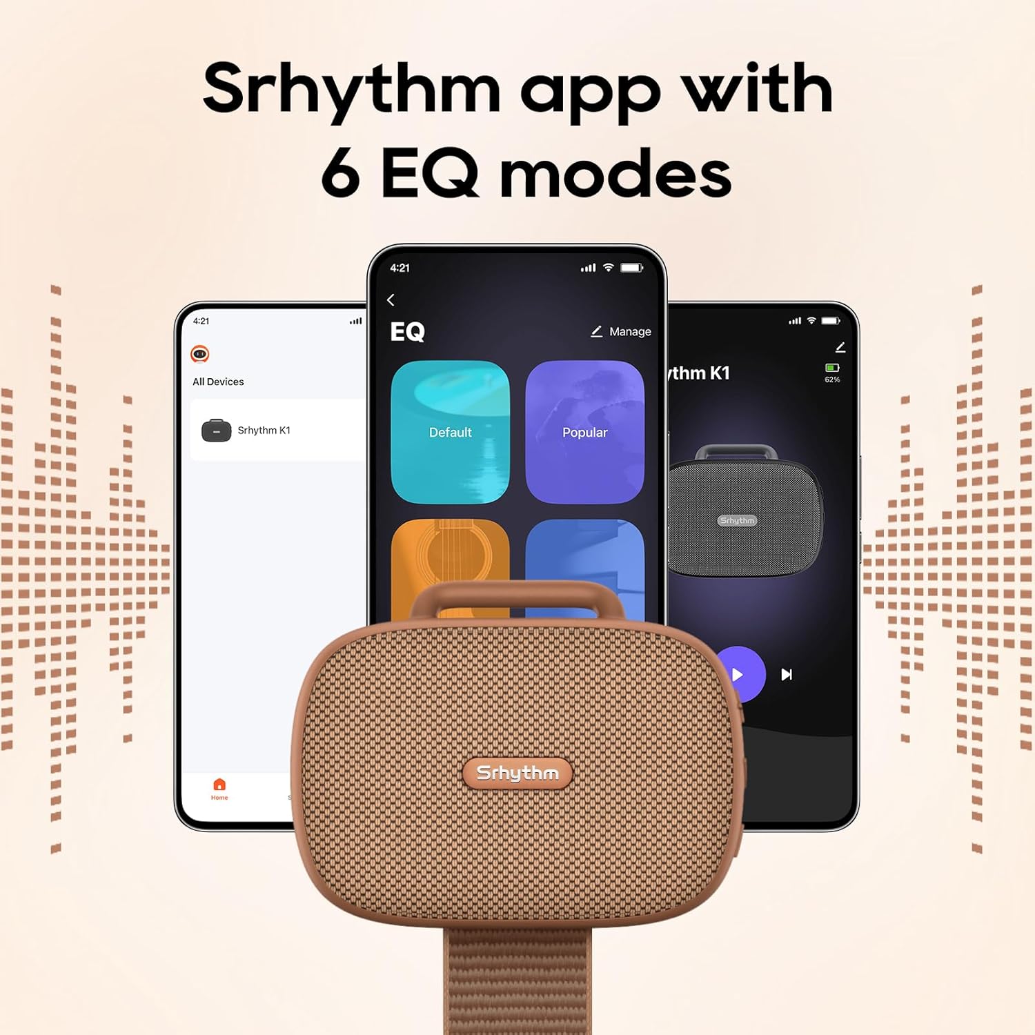 Bocina Portátil Srhythm K1 Bluetooth 6.0 – Sumergible, Compacta y Potente 🔊🚴♂️ - Imagen 4