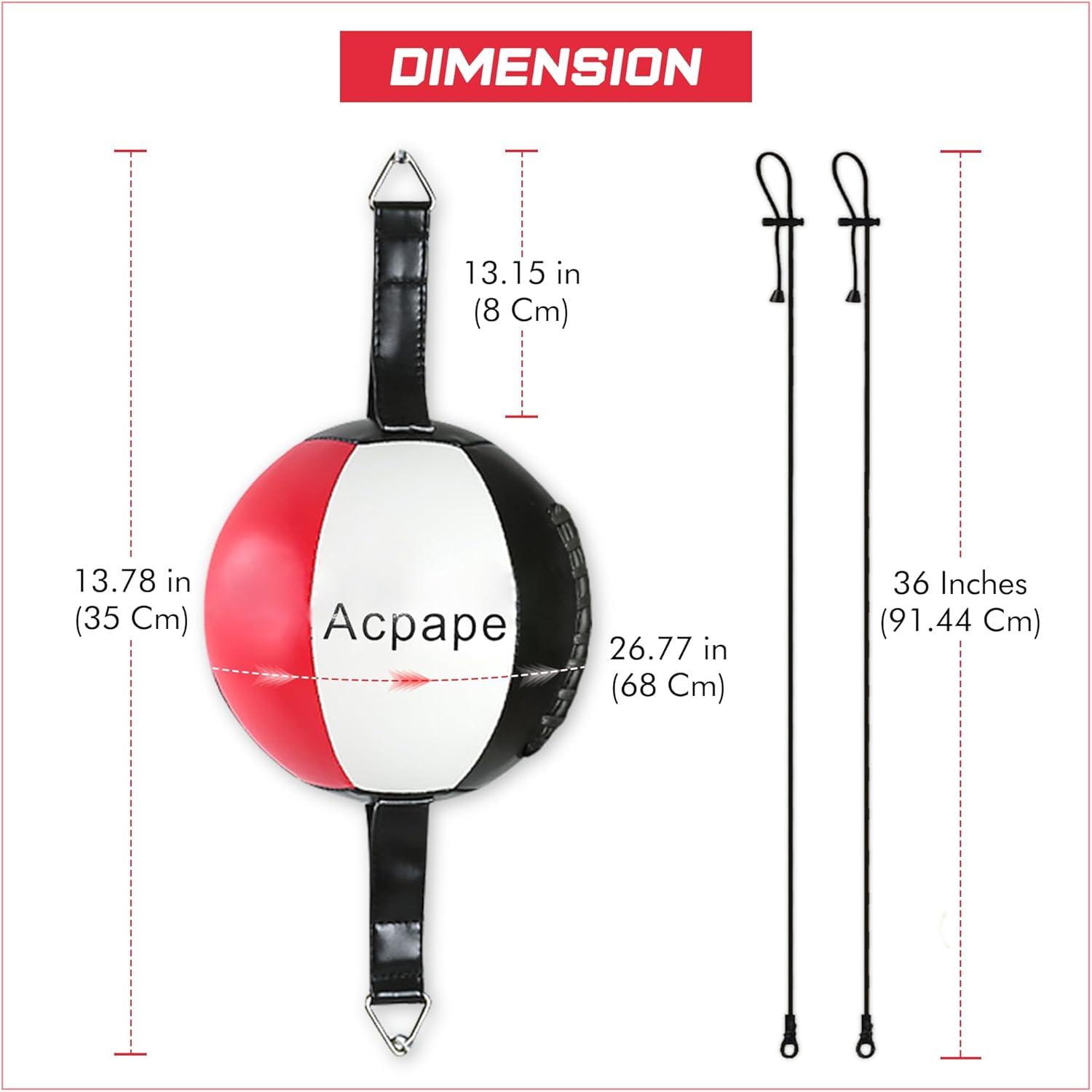 Bolsa de Boxeo Acpape Doble Extremo con Guantes para Entrenamiento de Velocidad y Reflejos - Imagen 2