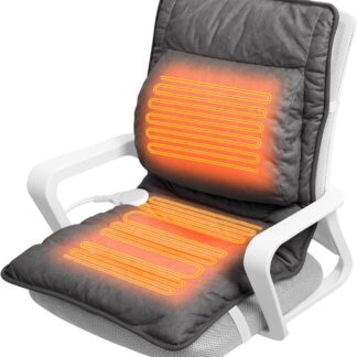 Cojín Térmico Ergonómico para Silla 💺 Soporte Lumbar y Calor Ajustable