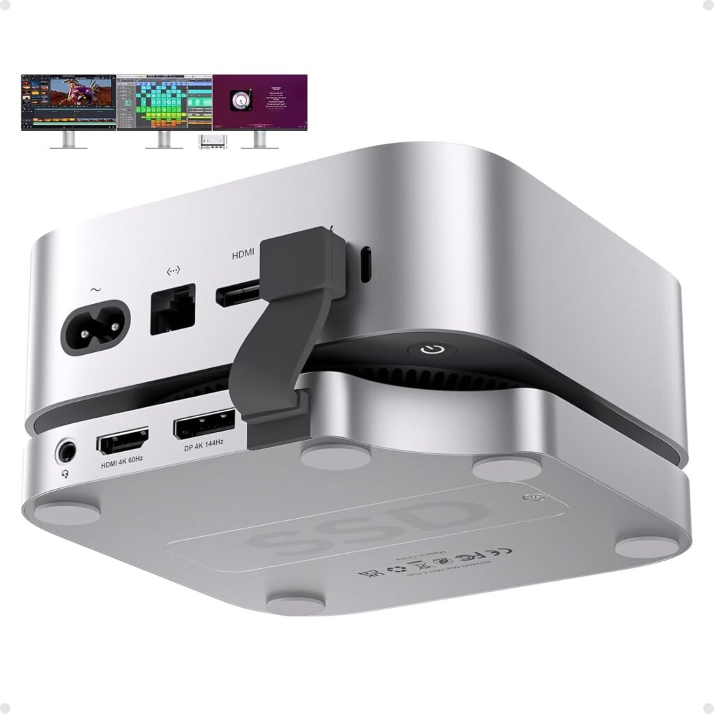Dock con HDMI 4K, DP 144Hz y expansión SSD para Mac Mini M4 🖥️⚡