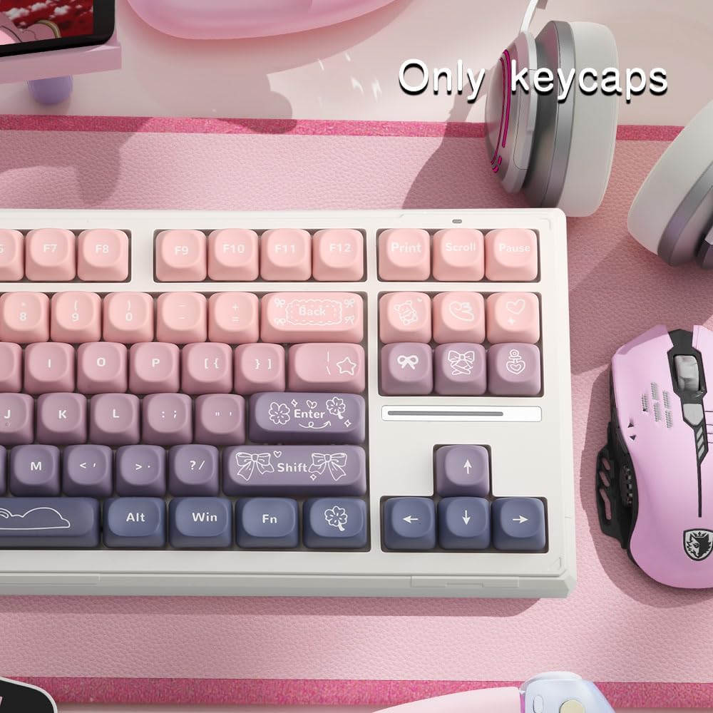 Set de Keycaps Sakura Sweetheart 134 teclas MOA Profile 🌸💜 - Imagen 3