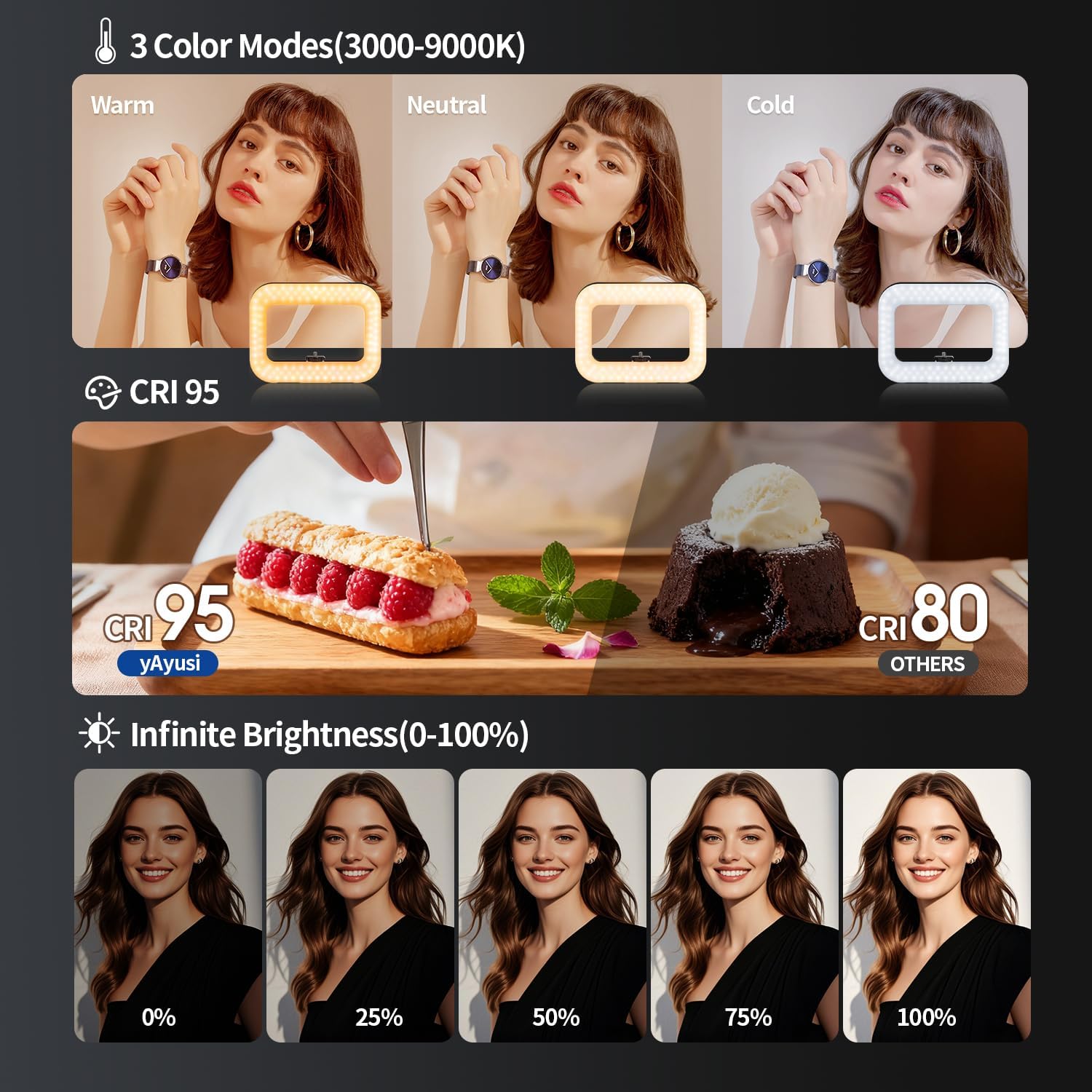 Luz de Video con Soporte Estabilizador y Batería 8000 mAh 🎥📱 - Imagen 3