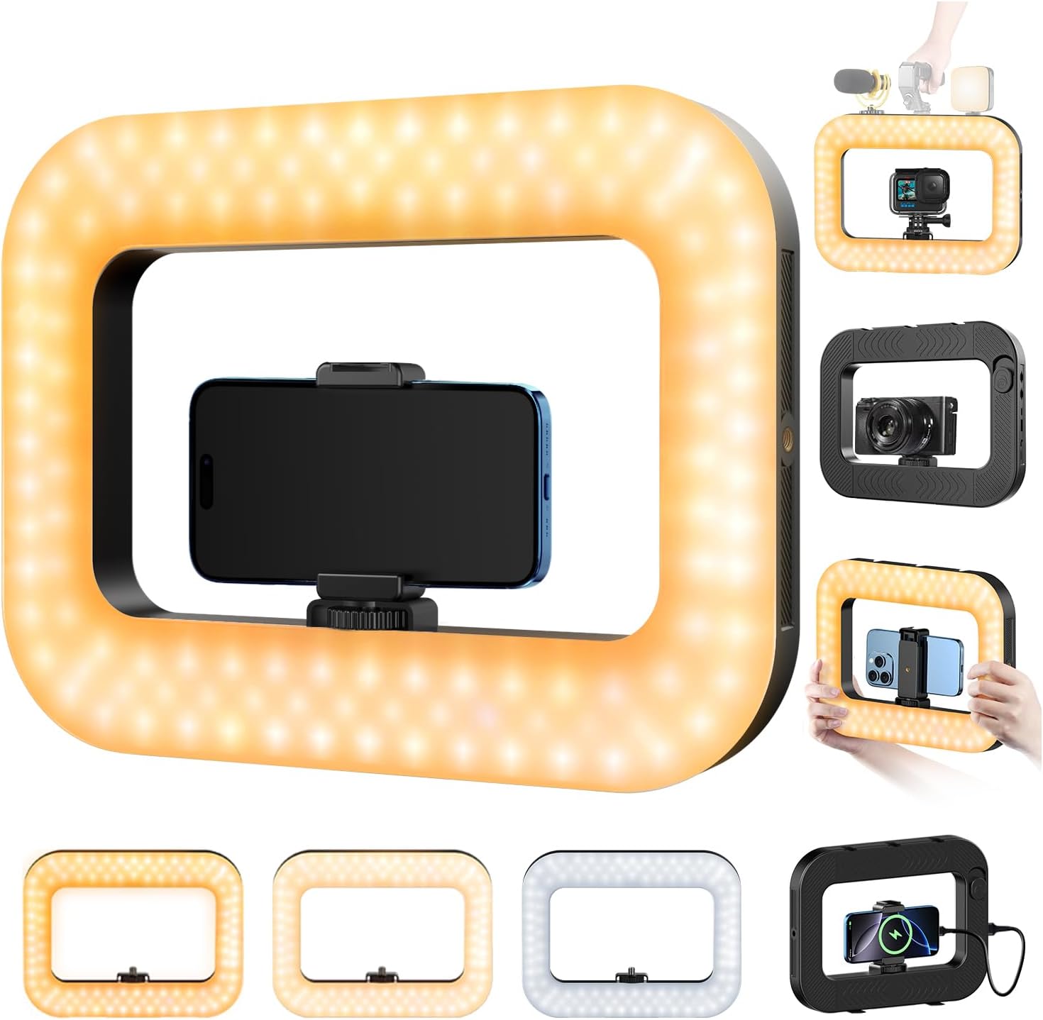 Luz de Video con Soporte Estabilizador y Batería 8000 mAh 🎥📱