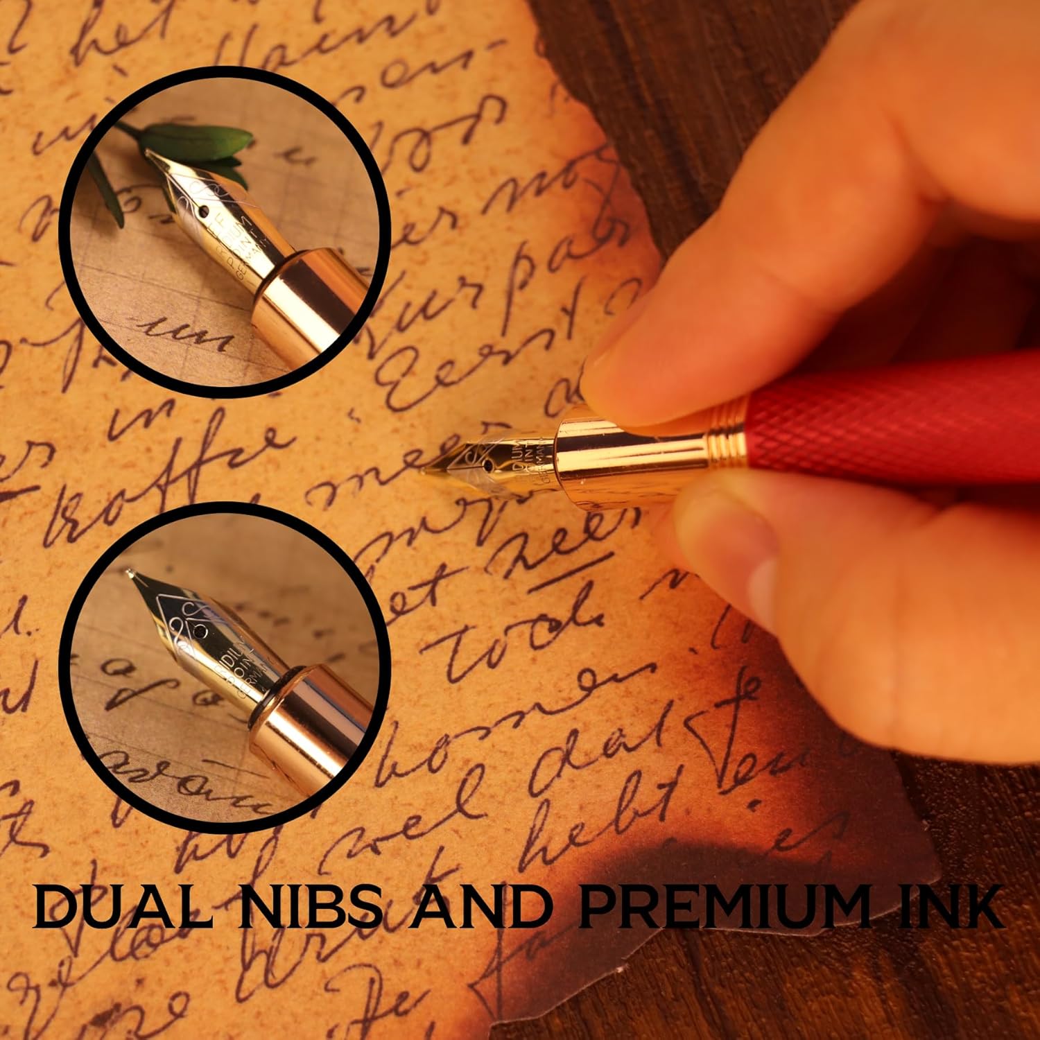 Pluma Estilográfica de Lujo DUNBONG con Estuche, Dos Plumillas y Tinta Incluida 🖋️🎁✨ - Imagen 7