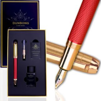 Pluma Estilográfica de Lujo DUNBONG con Estuche, Dos Plumillas y Tinta Incluida 🖋️🎁✨
